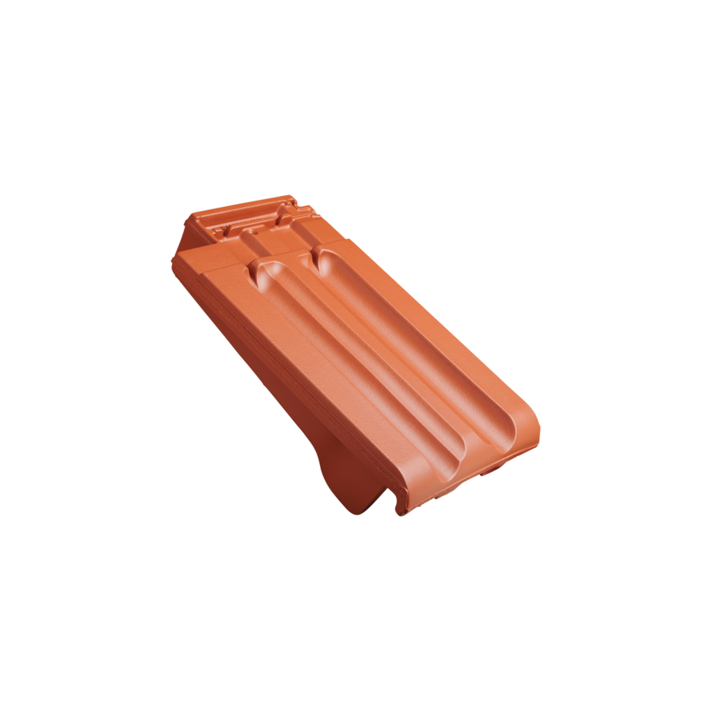 Segmented Ridges Interlocking Ridge starter Tradition in shell shape for interlocking tiles