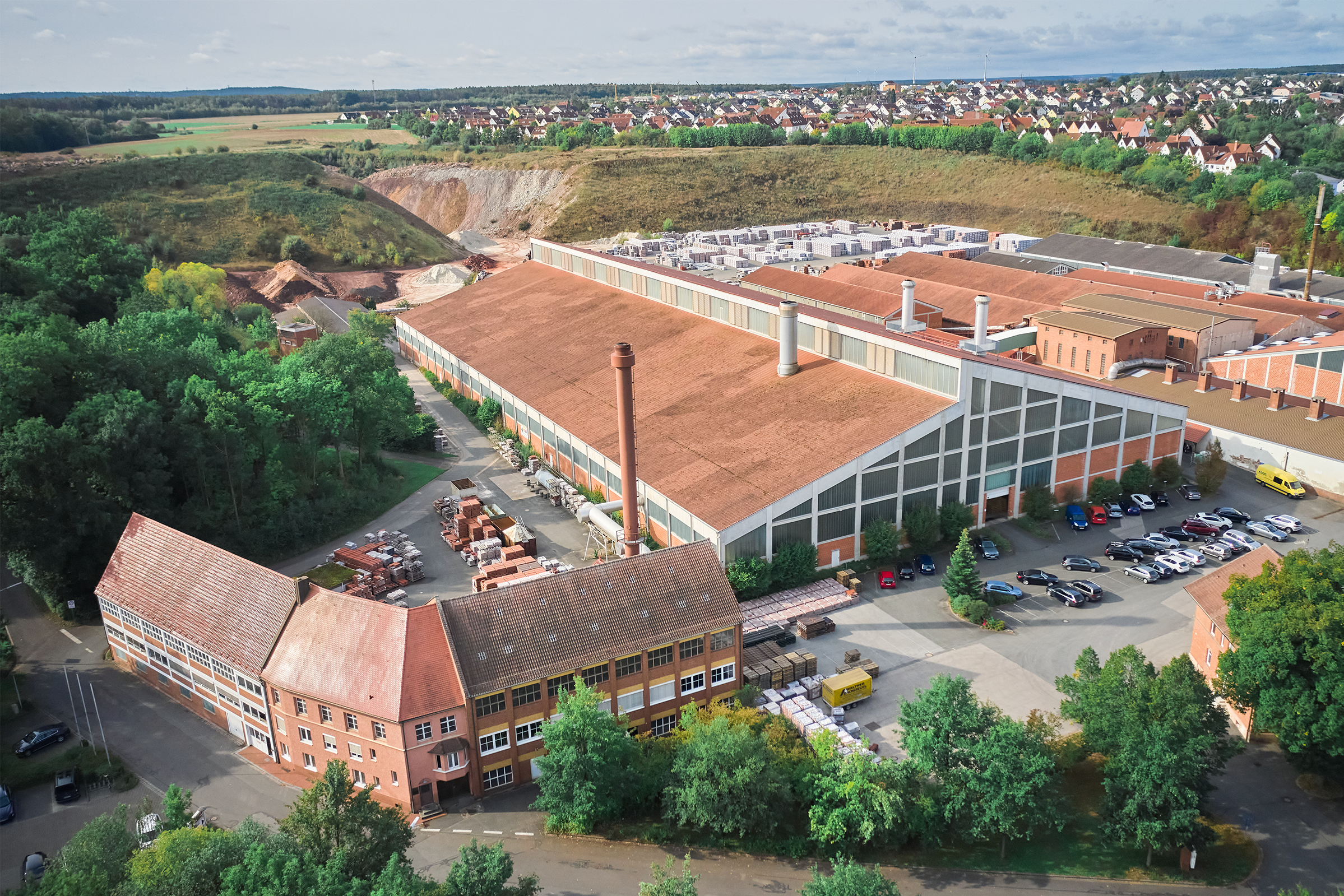 Location of roof tile manufacturer Jacobi in Langenzenn