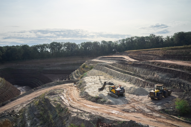 Clay pit for the production of roof tiles