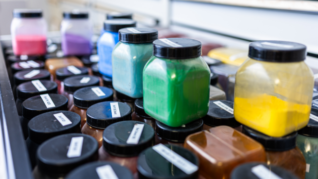 Colorful paints for the production of clay roof tiles