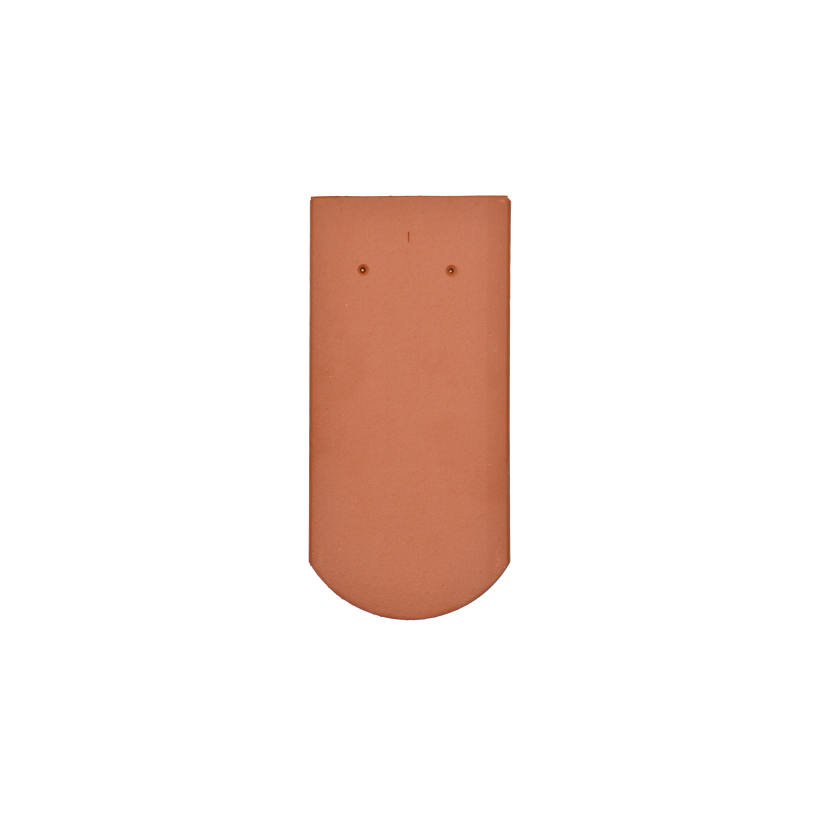 Biberschwanzziegel 18x38 Rundschnitt in der Farbe naturrot