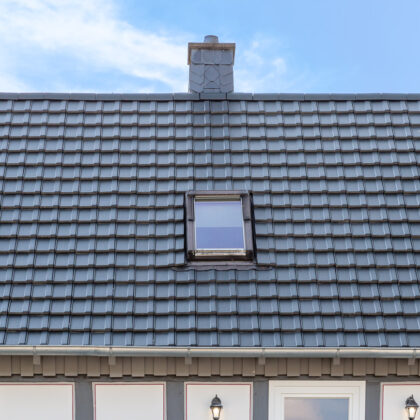 Beautiful roof view with WALTHER-tegula in noble slate